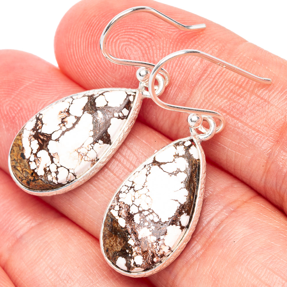 Wild Horse Jasper Earrings 1 3/8" (925 Sterling Silver) E1272