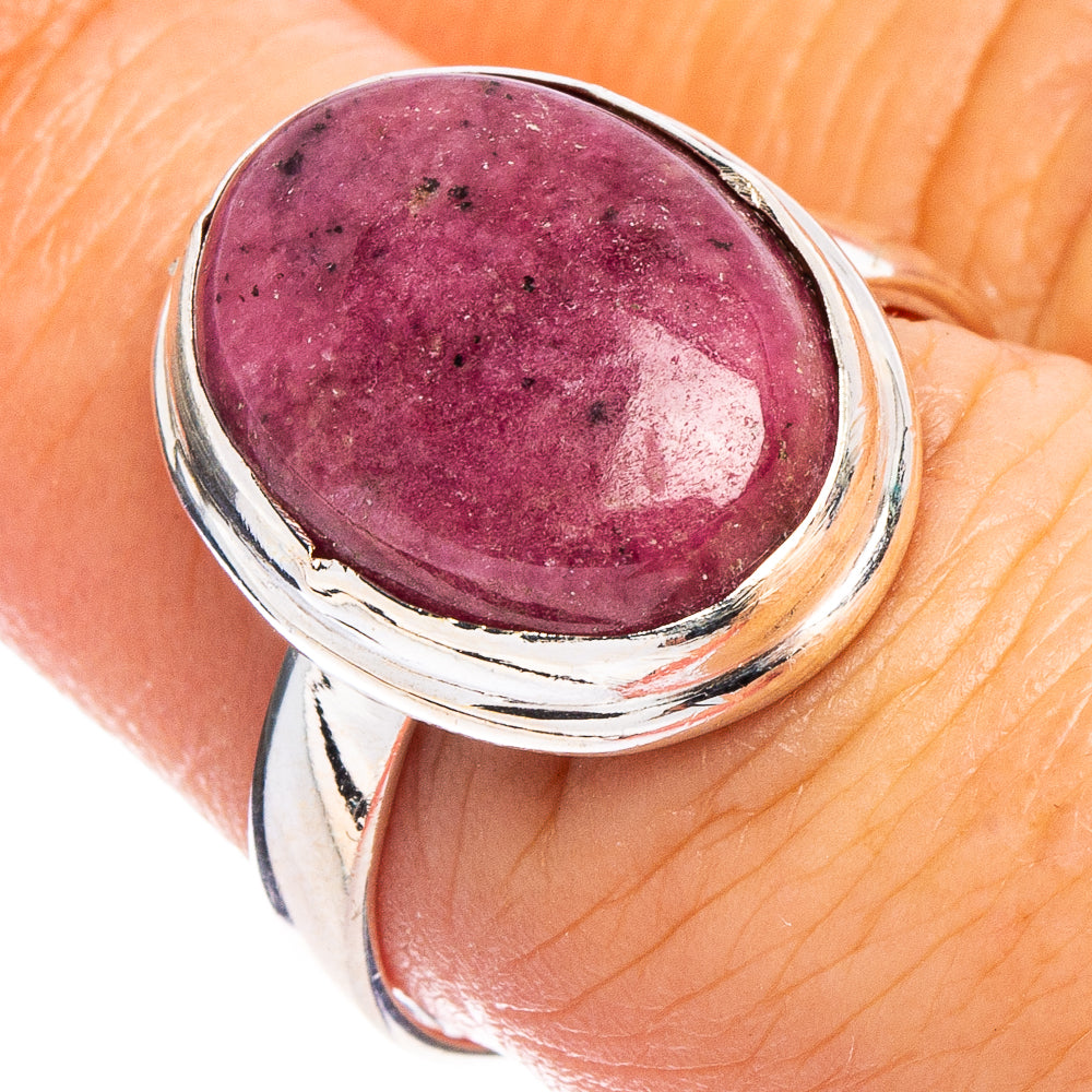 Rhodonite Ring Size 8 (.925 Sterling Silver)