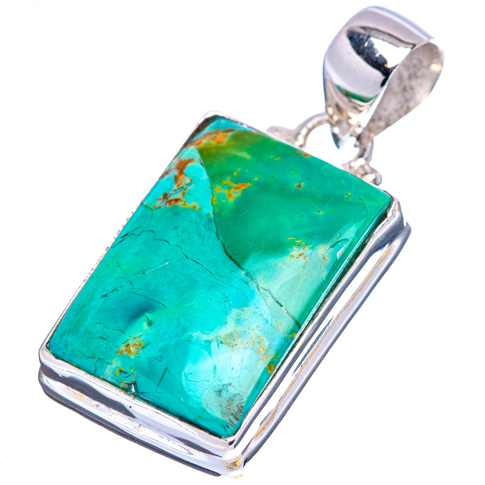 Mohave Turquoise Pendant 1 3/8" (.925 Sterling Silver)