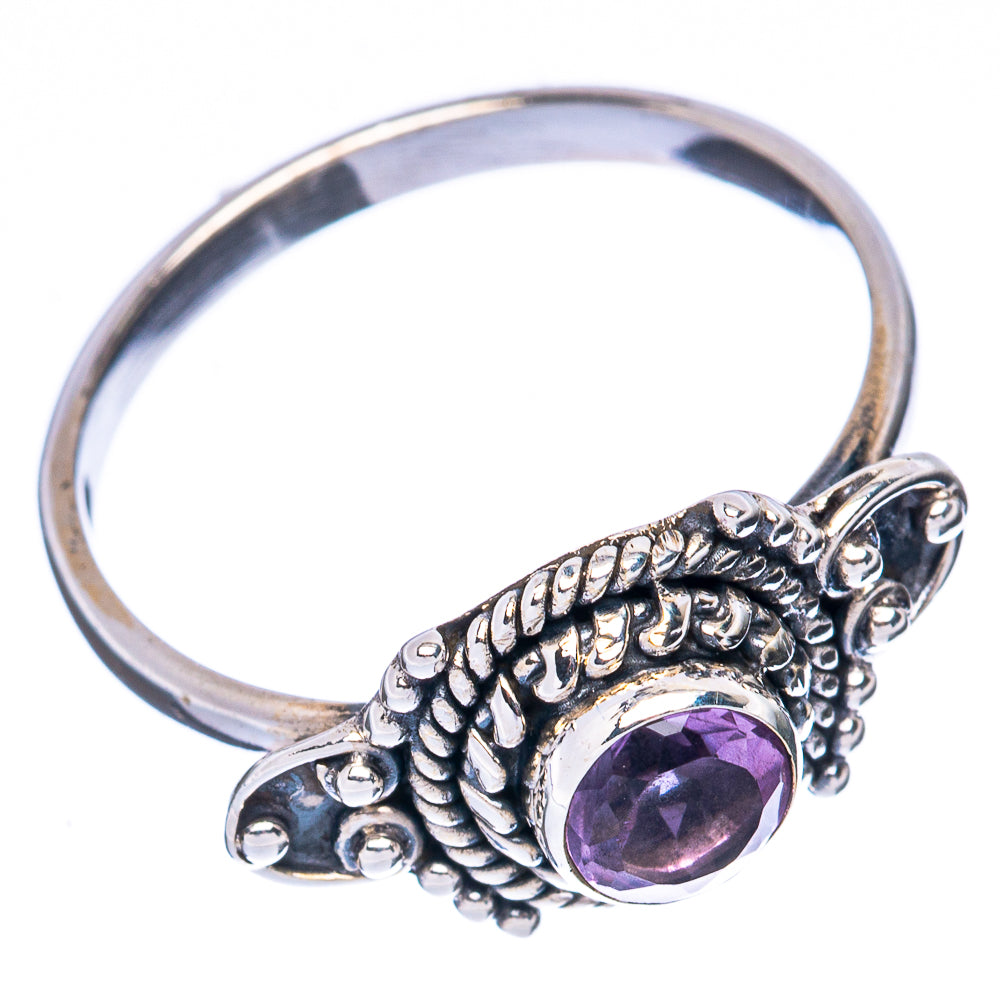 Value Faceted Amethyst Ring Size 7.25 (925 Sterling Silver) R3080
