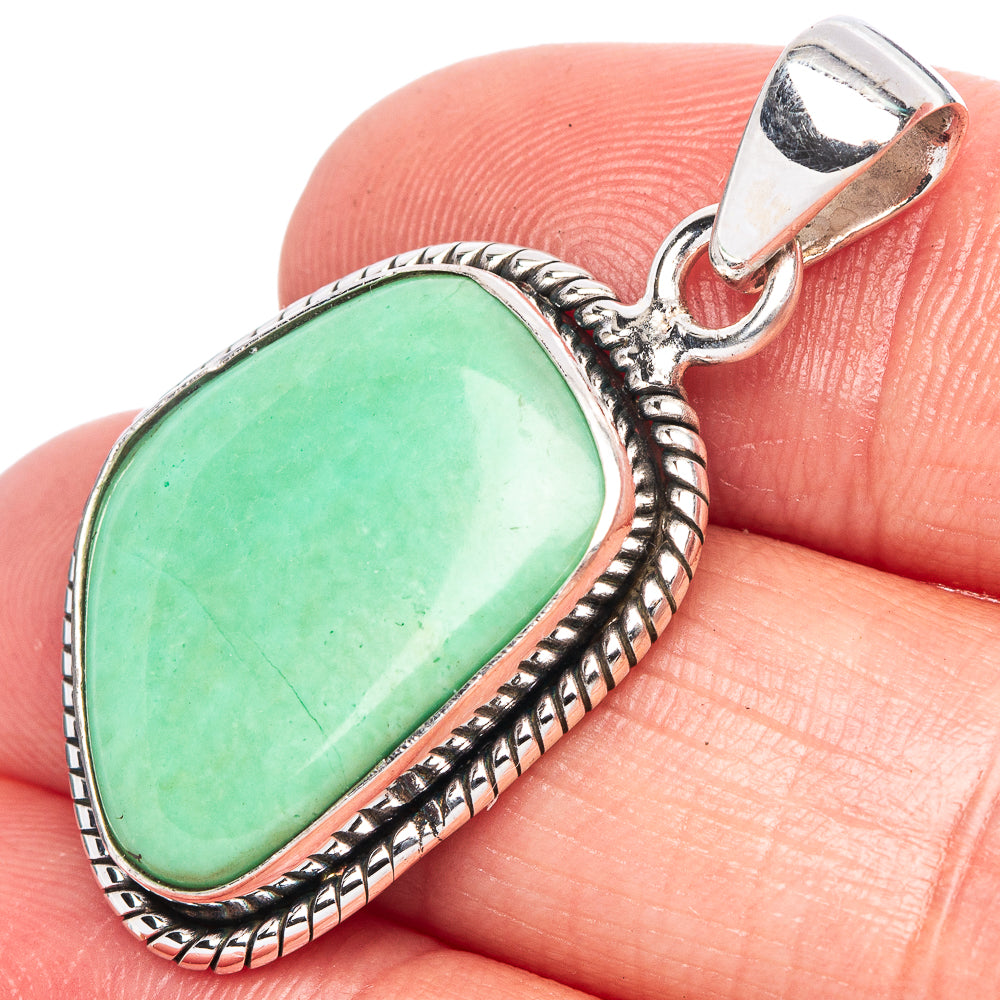 Chrysoprase Pendant 1 3/8" (925 Sterling Silver) P42451
