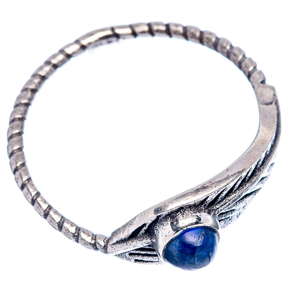 Kyanite Feather Dainty Ring Size 7.75 (.925 Sterling Silver)