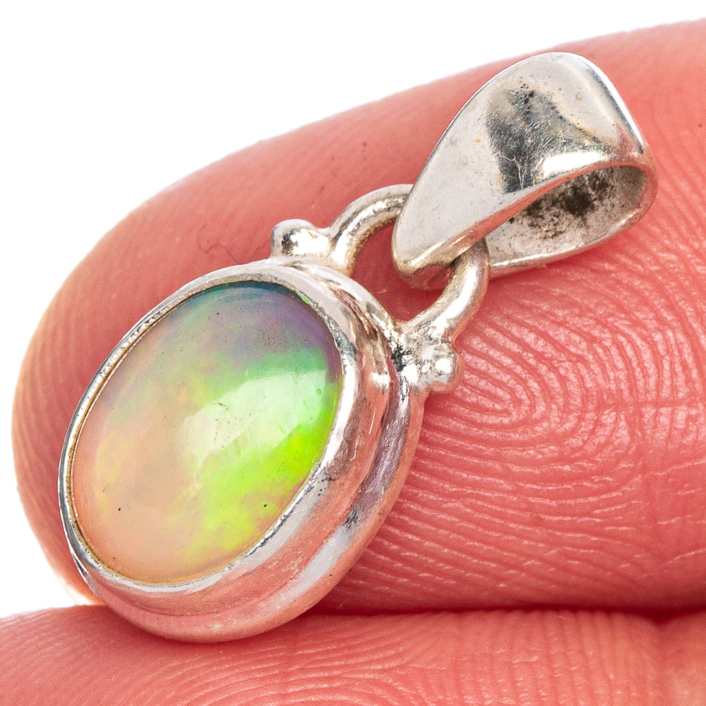 Rare Ethiopian Opal Pendant 3/4" (925 Sterling Silver) P40647