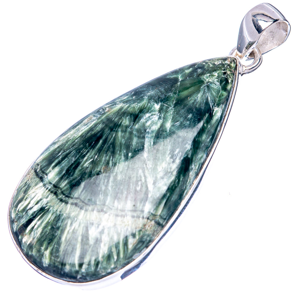 Seraphinite Pendant 2" (925 Sterling Silver) P42841