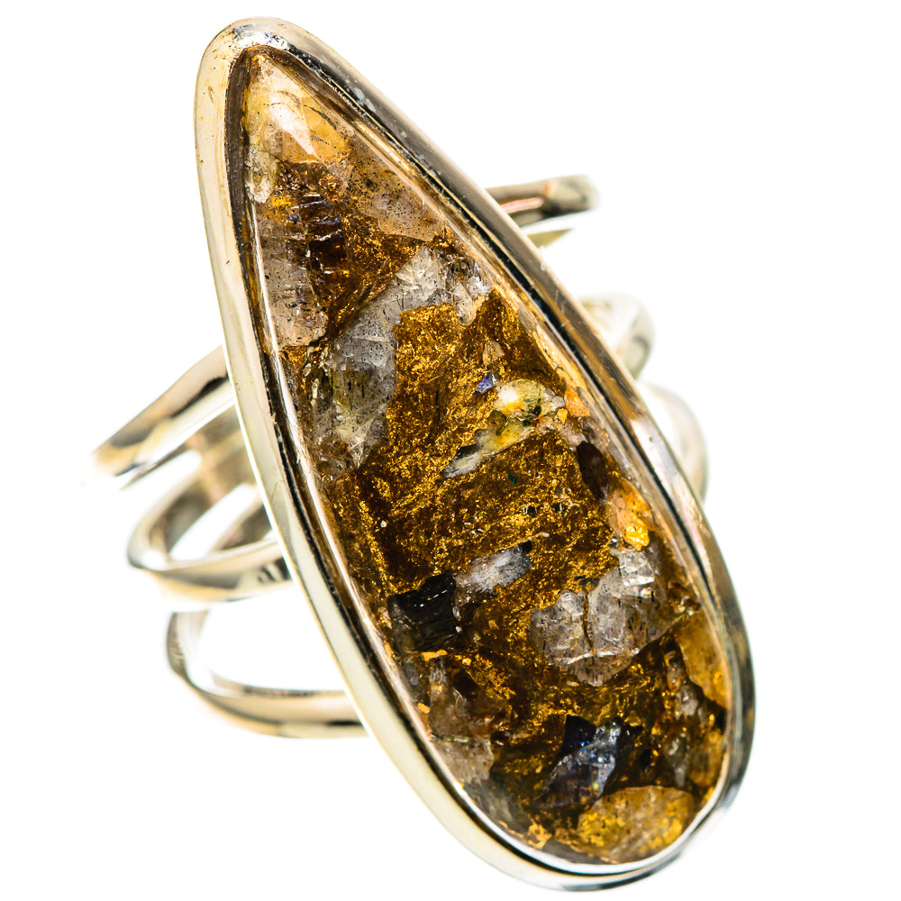 Large Brecciated Labradorite Ring Size 7.25 (925 Sterling Silver) RING138043