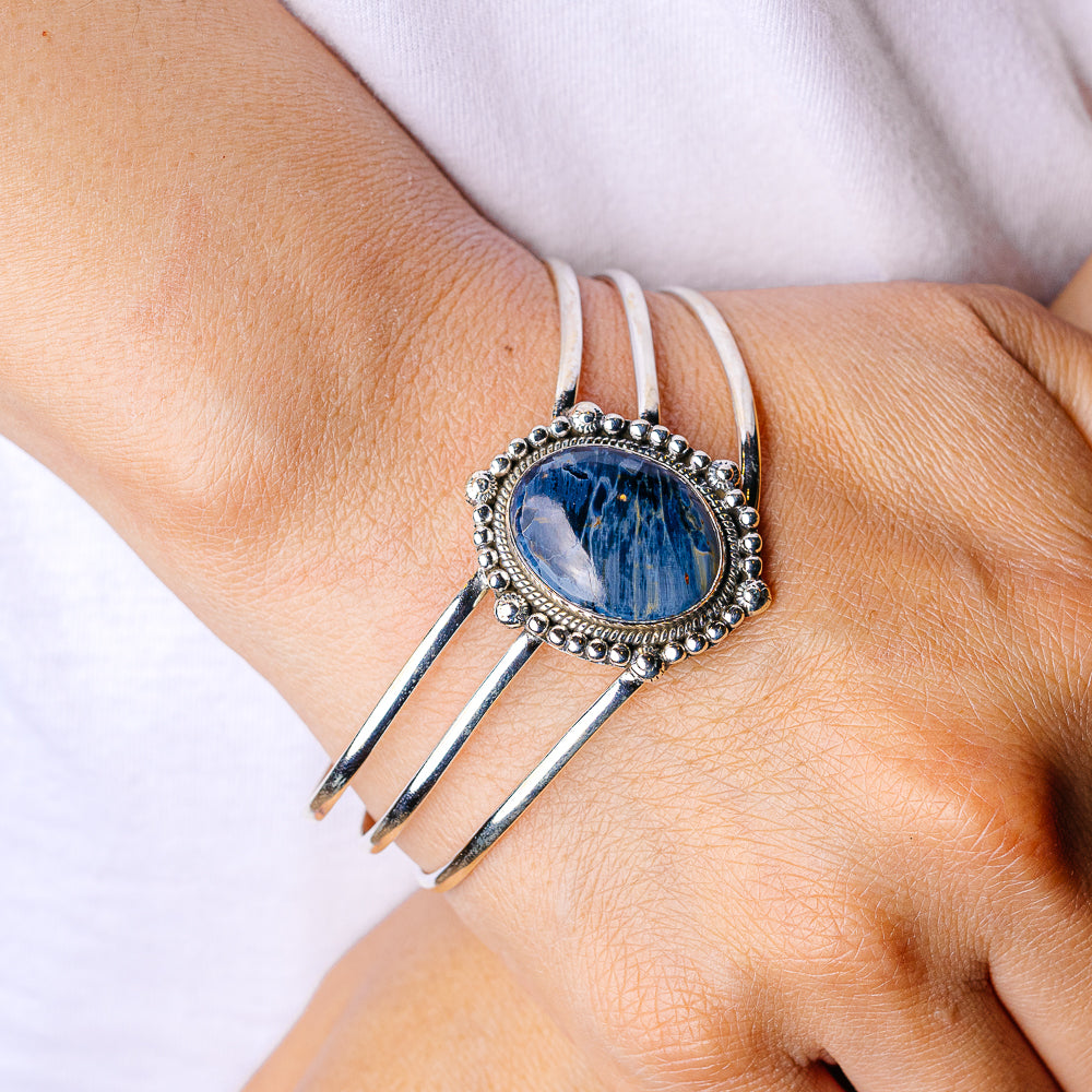 Pietersite Cuff Adjustable (925 Sterling Silver) B90395