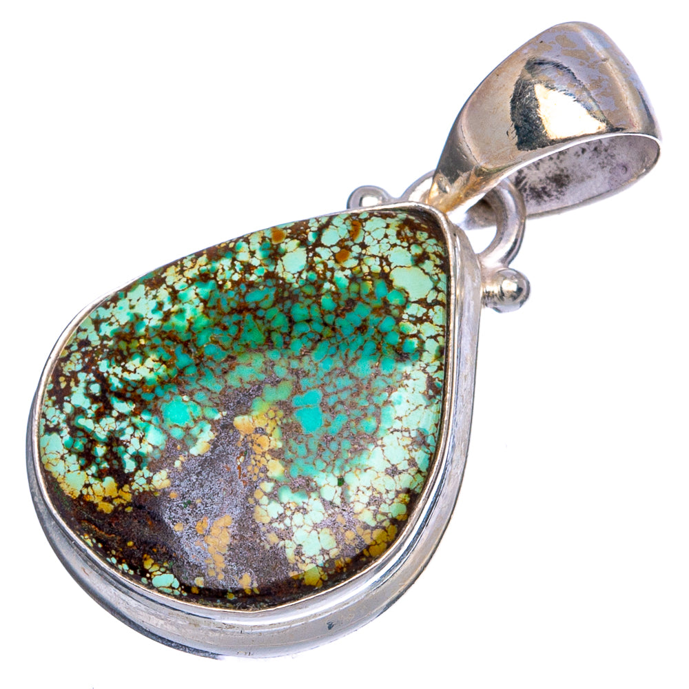 Rare Arizona Spiderweb Turquoise Pendants 1 1/8" (925 Sterling Silver) P43247