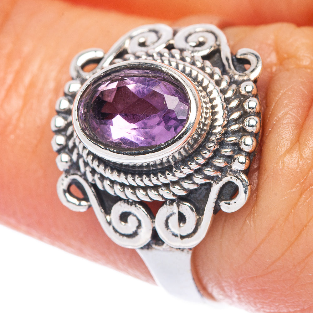 Faceted Amethyst Dainty Ring Size 6 (925 Sterling Silver) R145835