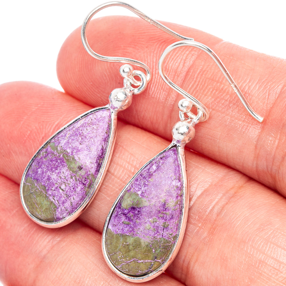 Stichtite Earrings 1 1/2" (925 Sterling Silver) E1147