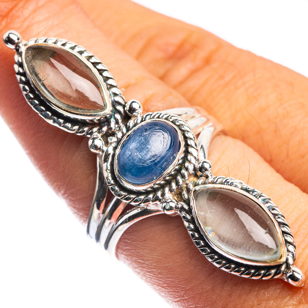 Large Aquamarine, Kyanite Ring Size 8 (925 Sterling Silver) R144224