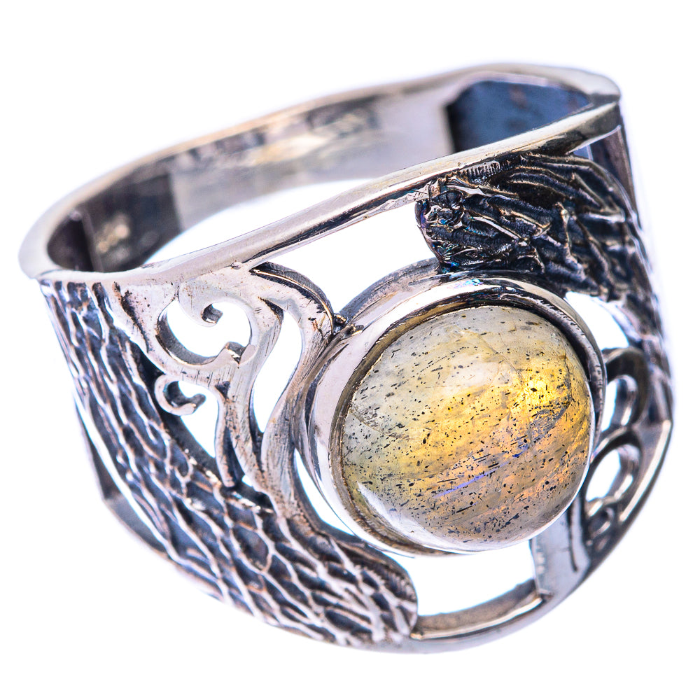 Labradorite Ring Size 9 (925 Sterling Silver) R141079