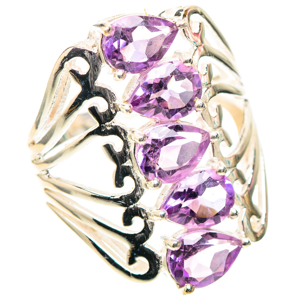 Faceted Amethyst Ring Size 8.5 (925 Sterling Silver) RING138857