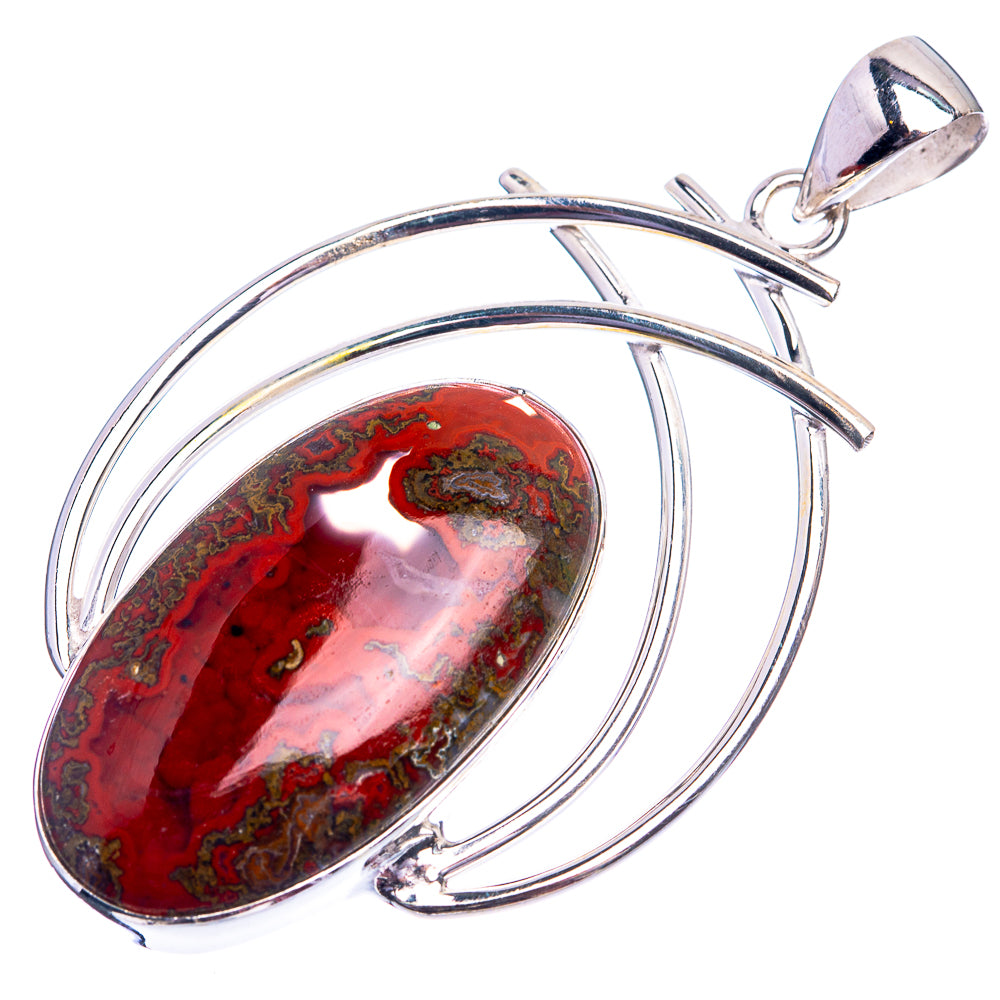 Moroccan Agate Pendant 2 3/8" (925 Sterling Silver) P38974