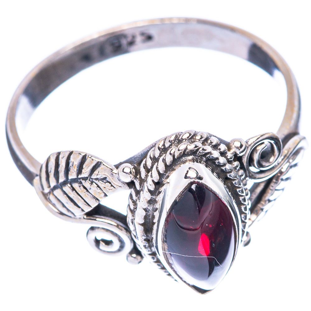 Garnet Ring Size 7.75 (925 Sterling Silver) R5550