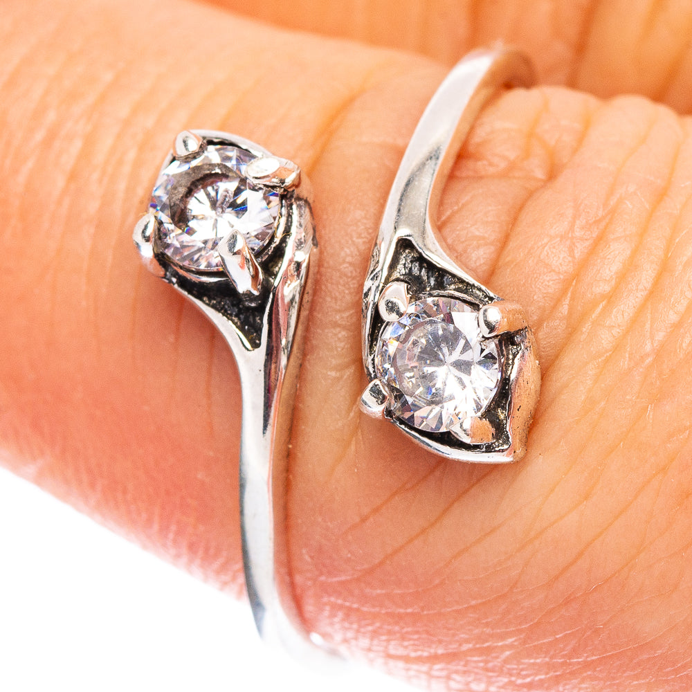 Dainty Cubic Zirconia Ring Size 8 (.925 Sterling Silver)