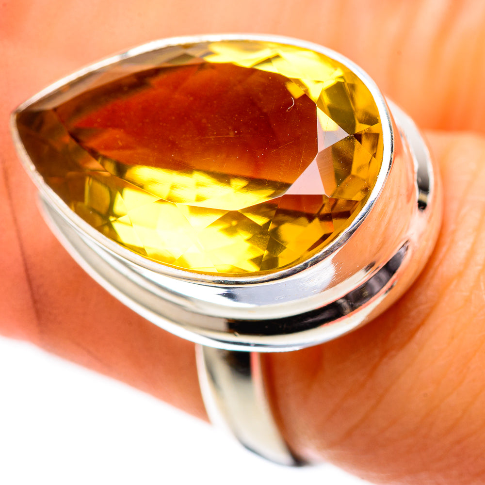 Faceted Citrine Ring Size 6.5 (925 Sterling Silver) RING138960