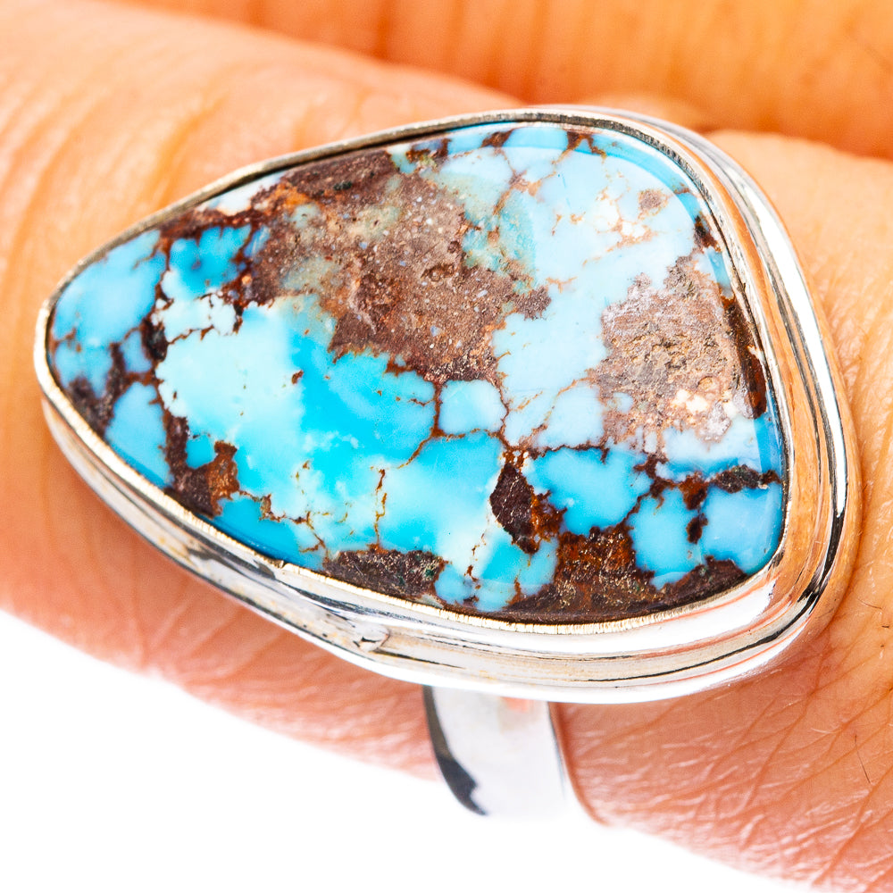 Rare Golden Hills Turquoise Ring Size 8.25 (925 Sterling Silver) R4142
