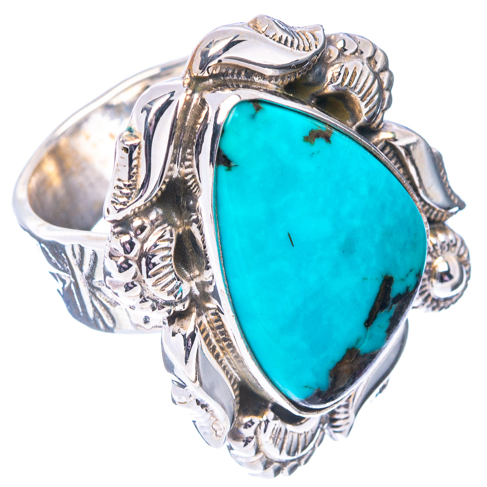 Exclusive Persian Turquoise Ring Size 7 Adjustable (.925 Sterling Silver)