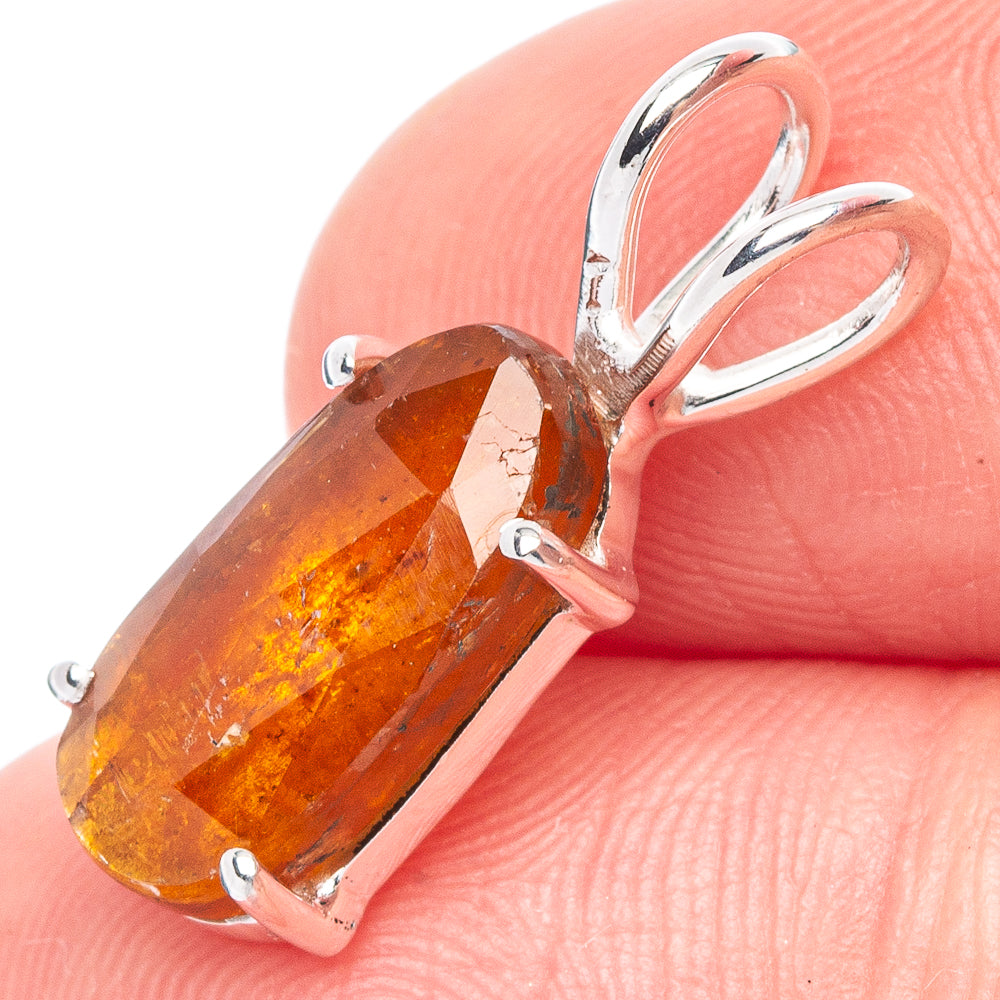 Value Sunstone Pendant 3/4" (925 Sterling Silver) P44502