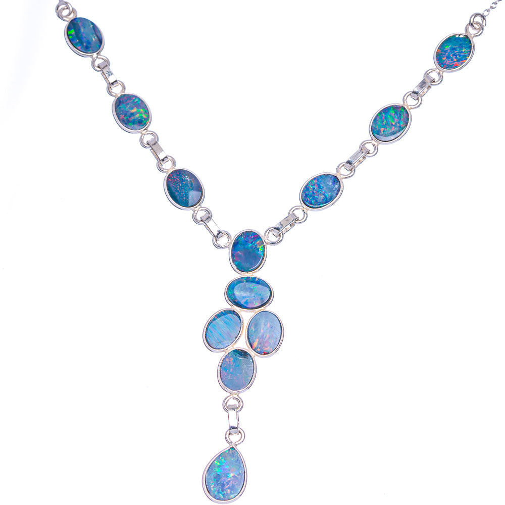 Anasilvercos Doublet Opal Bracelet 7 To 8" (925 Sterling Silver) (925 Sterling Silver) N90095