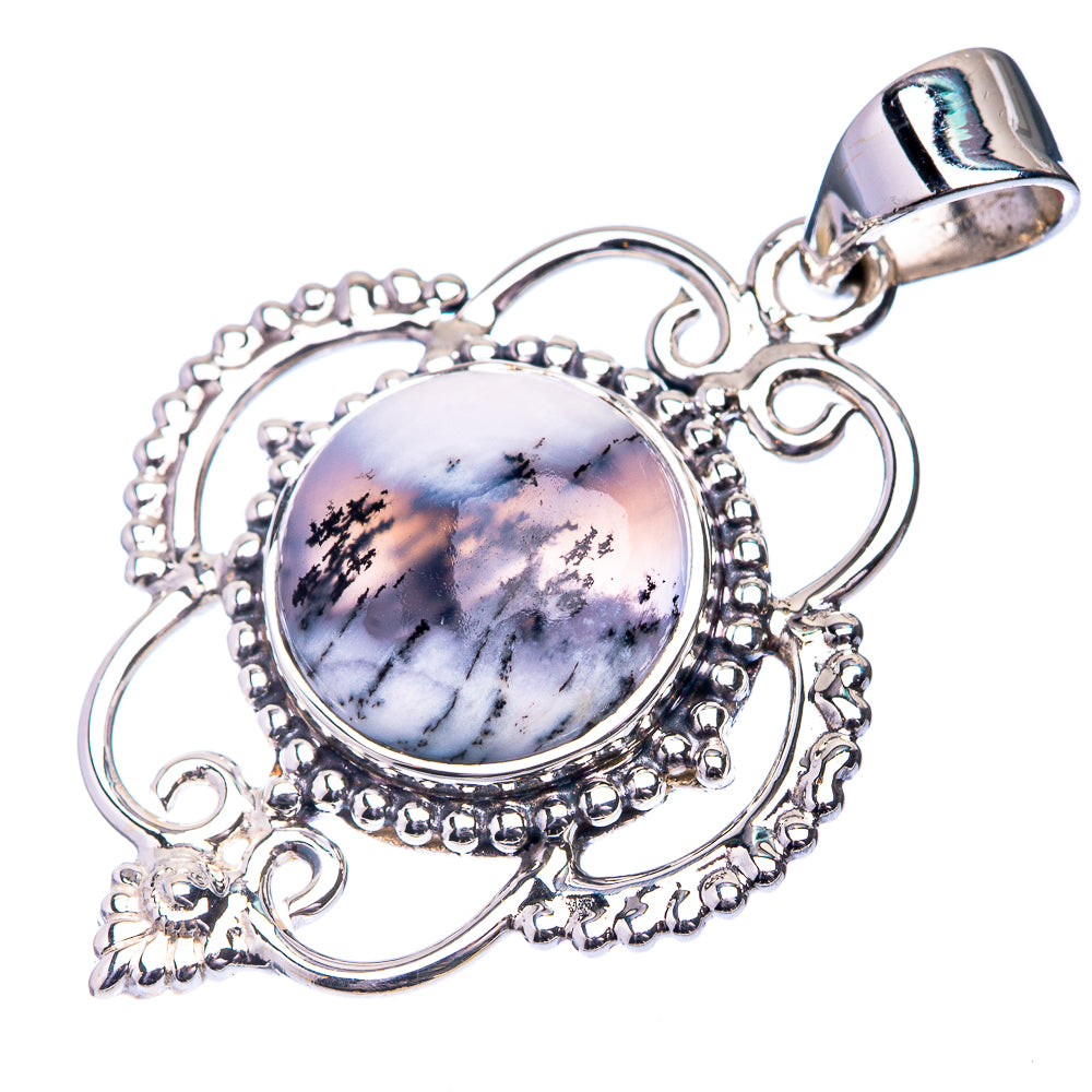 Premium Signature Dendritic Opal Pendant 1 3/8" (925 Sterling Silver) P38779