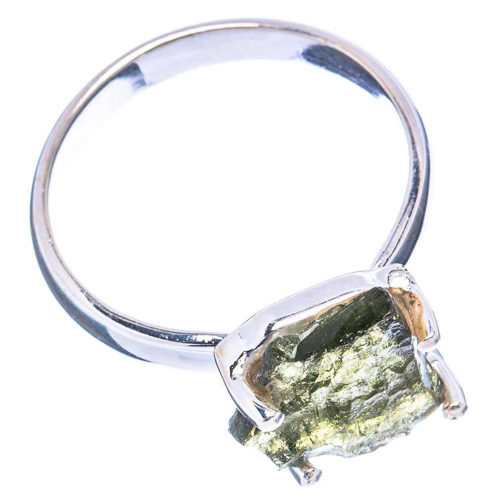 Rare Moldavite Ring Size 6 (.925 Sterling Silver)
