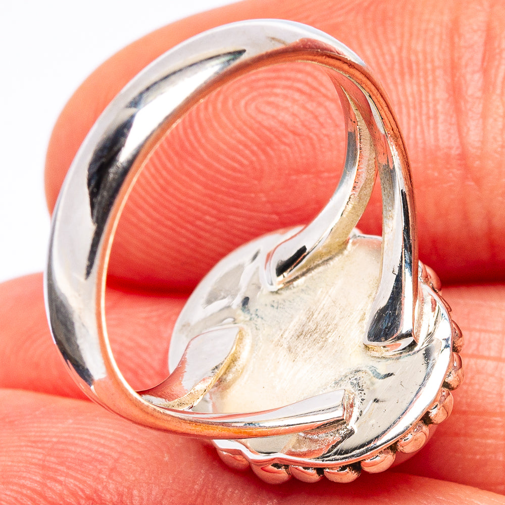 Pink Opal Native Style Ring Size 7 (.925 Sterling Silver)