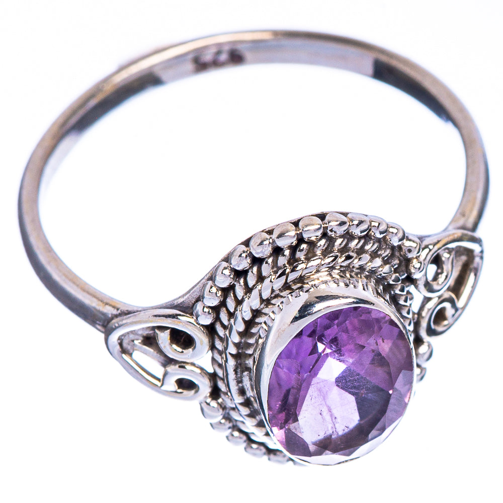 Faceted Amethyst Dainty Ring Size 7 (925 Sterling Silver) R147212