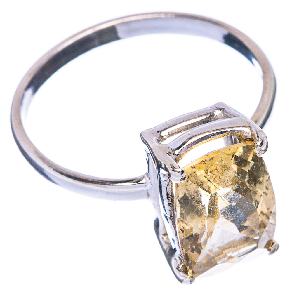 Rare Faceted Yellow Beryl Ring Size 7 (925 Sterling Silver) R146914