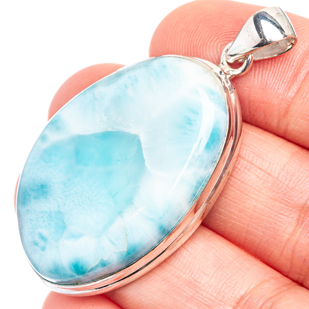 Larimar Pendant 1 7/8" (925 Sterling Silver) P39285