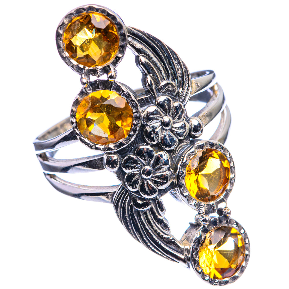 Faceted Citrine Ring Size 9.5 (925 Sterling Silver) R142382