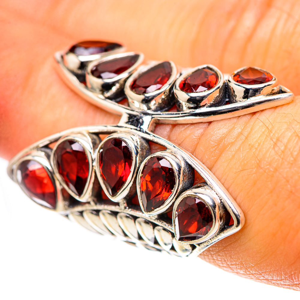 Large Garnet Ring Size 7 (925 Sterling Silver) RING138885