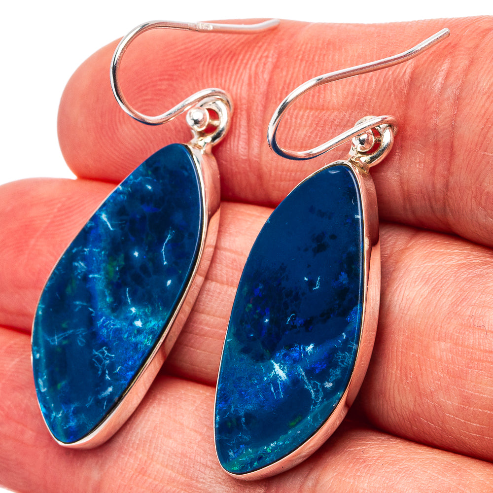 Rare Doublet Opal Earrings 1 5/8" (.925 Sterling Silver)