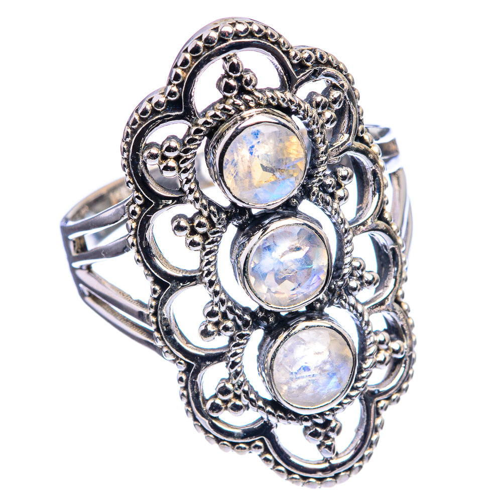 Rainbow Moonstone Ring Size 9.75 (925 Sterling Silver) R142390