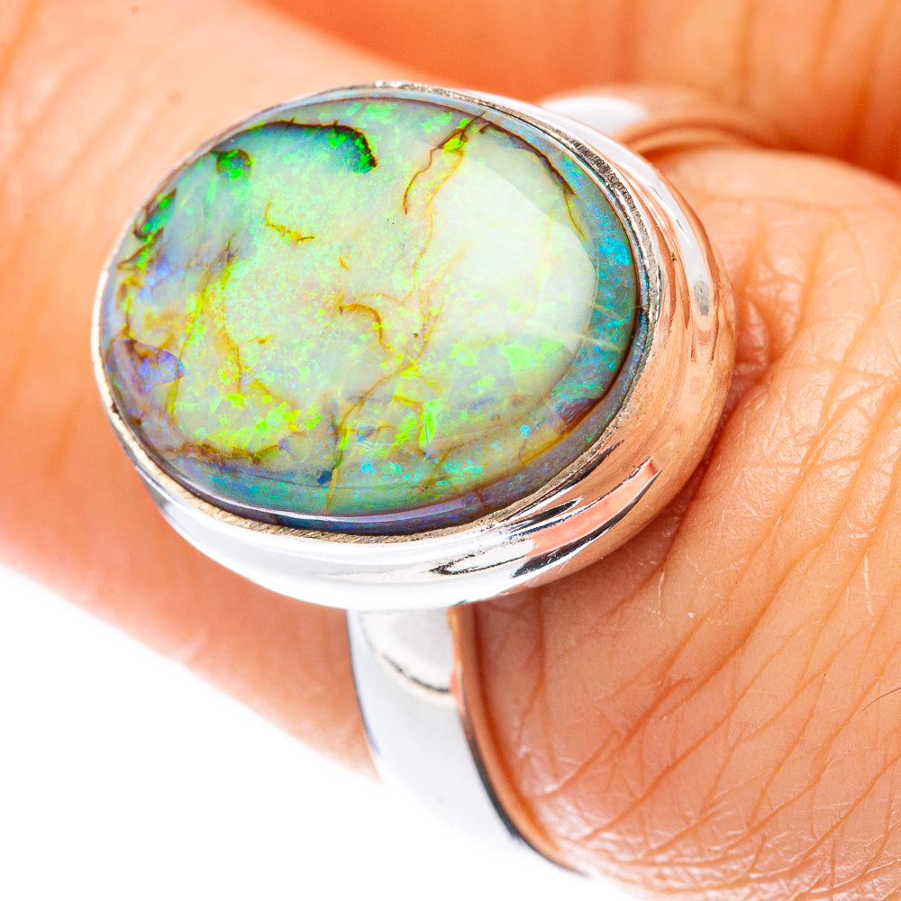 Rare Sterling Opal Ring Size 7.25 (925 Sterling Silver) R2228