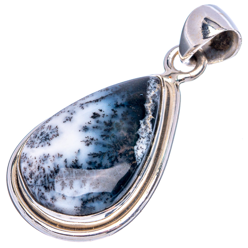 Dendritic Opal Pendant 1 3/8" (925 Sterling Silver) P43403