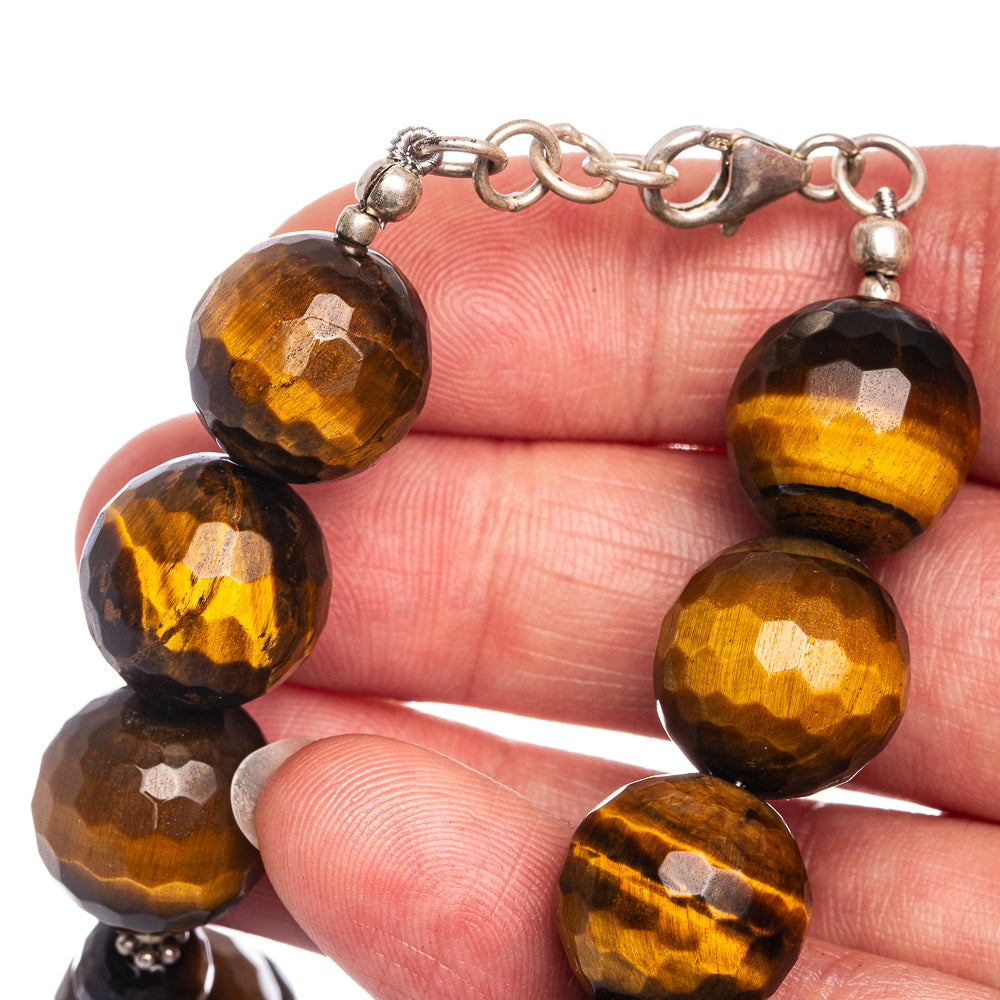 Tiger Eye Necklace 17" (925 Sterling Silver) N90092