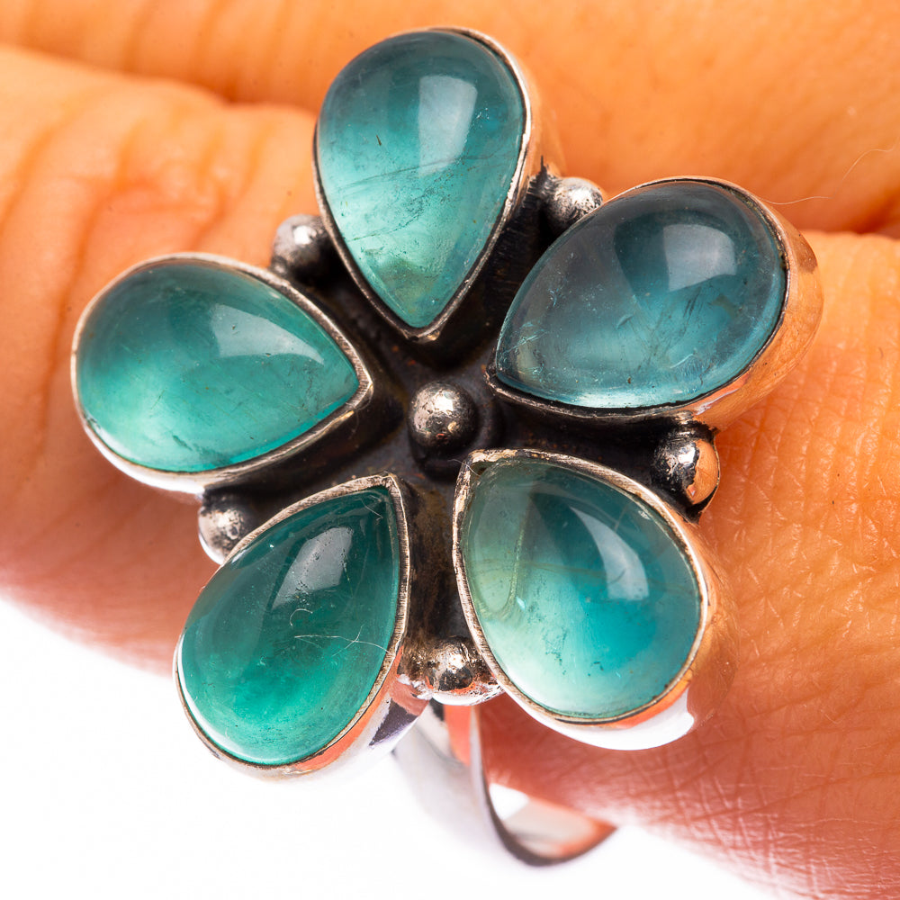 Large Blue Fluorite Ring Size 10.75 (925 Sterling Silver) R141156
