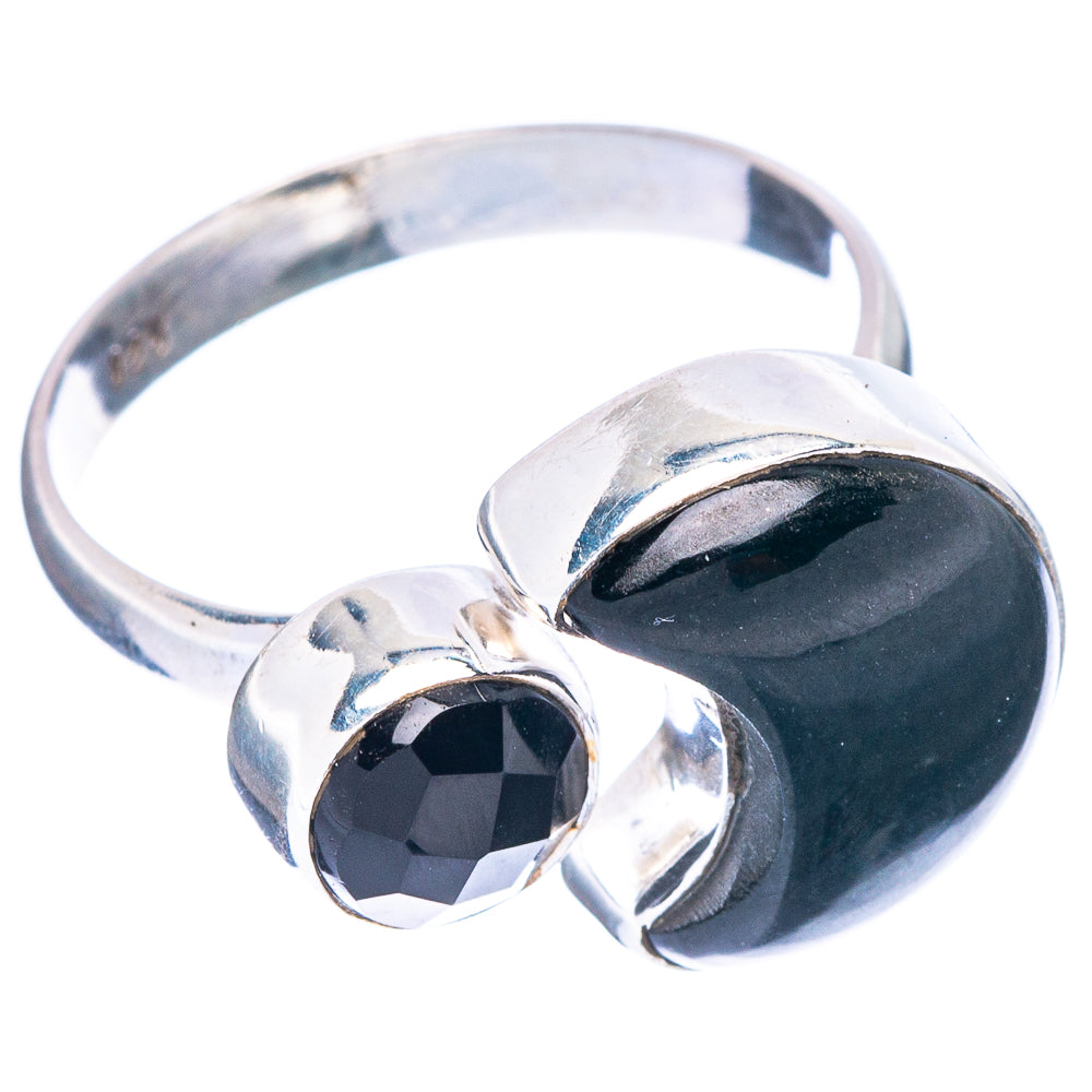 Black Onyx Moon Ring Size 8 (925 Sterling Silver) R146882