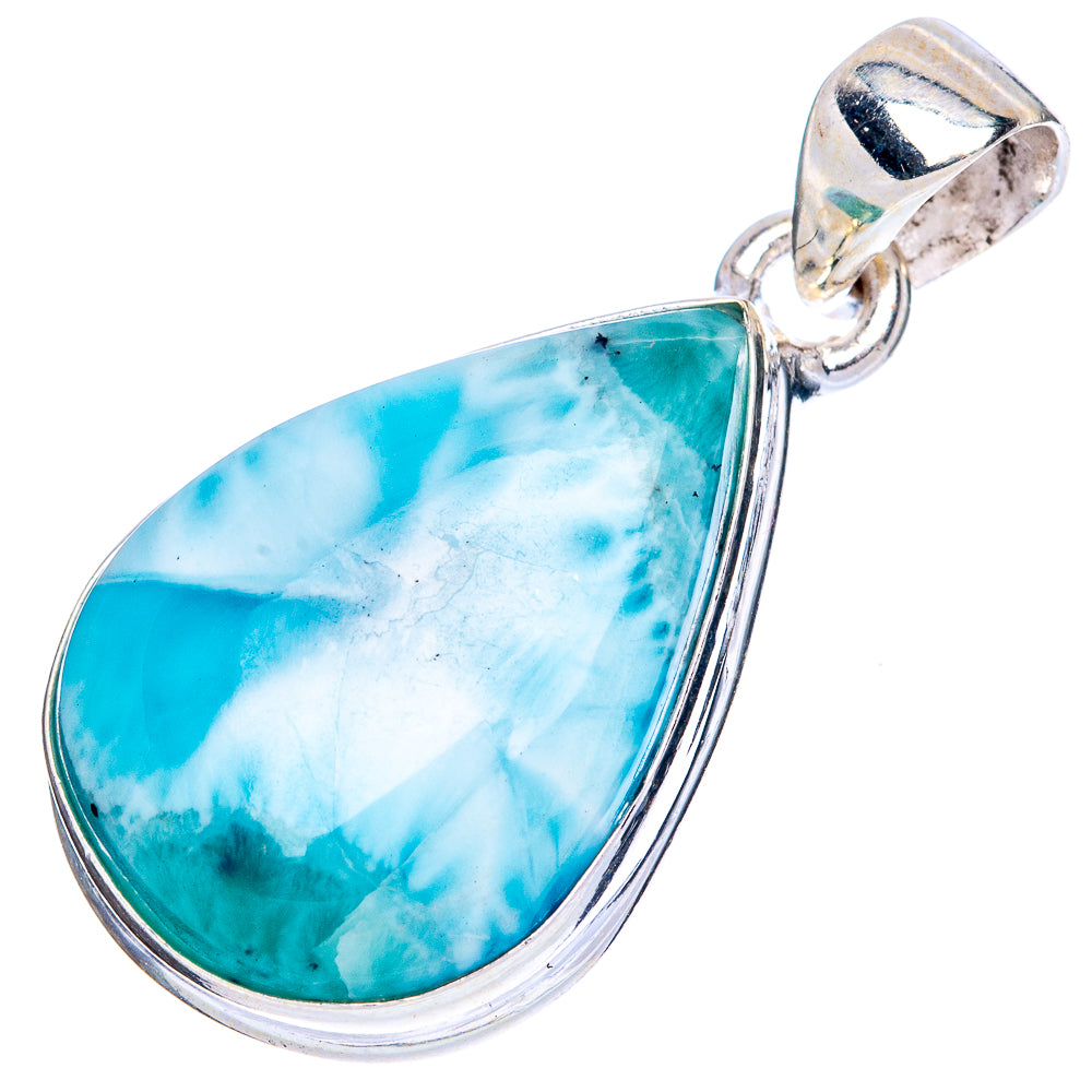 Larimar Pendant 1 3/8" (925 Sterling Silver) P41709
