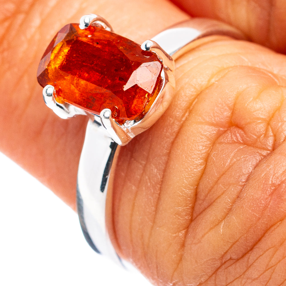 Orange Kyanite Ring Size 6 (.925 Sterling Silver)