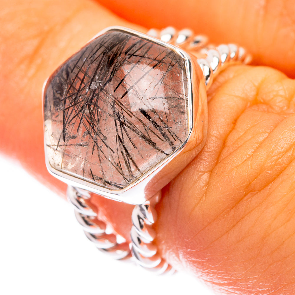Premium Tourmalinated Quartz Ring Size 6 (925 Sterling Silver) R141911