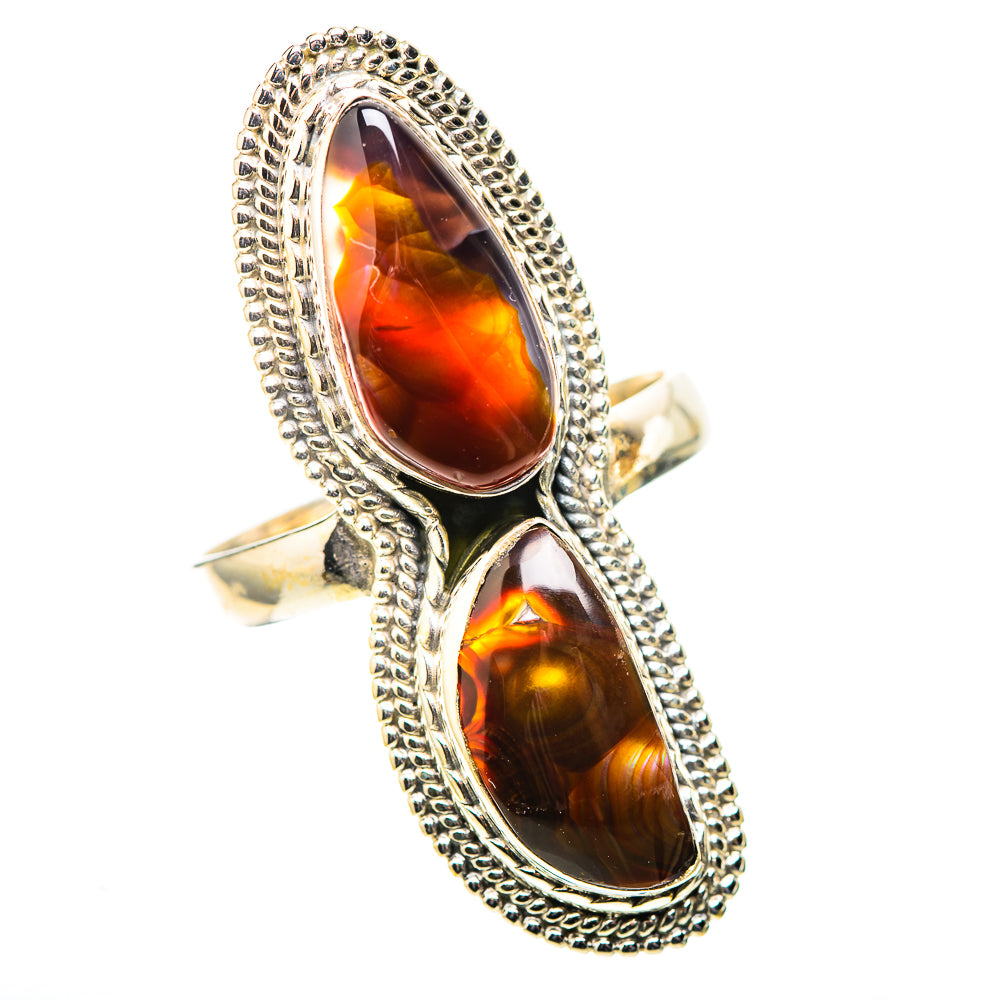 Large Mexican Fire Agate Ring Size 10.75 (925 Sterling Silver) RING138614