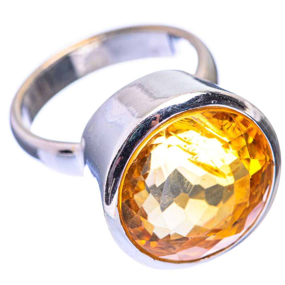Faceted Citrine Ring Size 6.5 (925 Sterling Silver) R140490