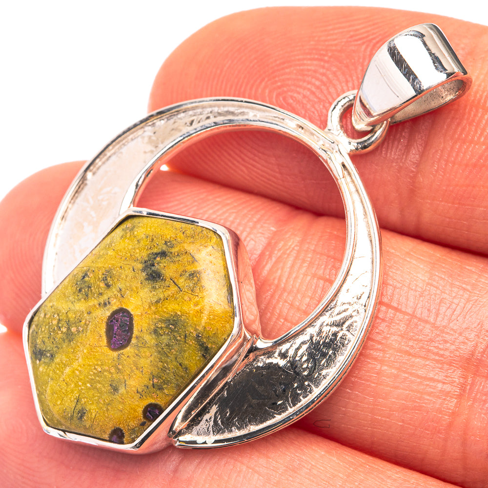 Premium Signature Rare Atlantisite Pendant 1 1/2" (925 Sterling Silver) P38782