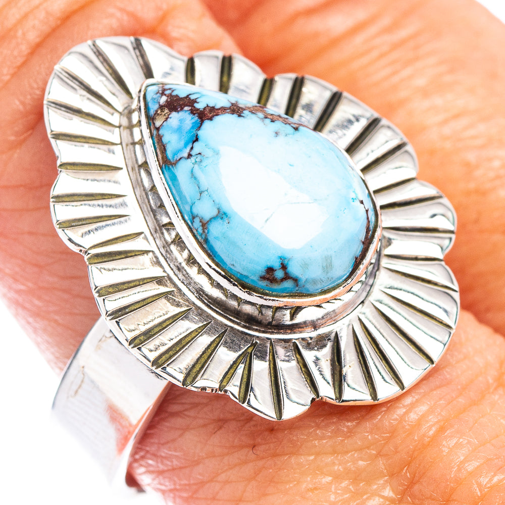 Exclusive Golden Hills Turquoise Ring Size 9 Adjustable (.925 Sterling Silver)