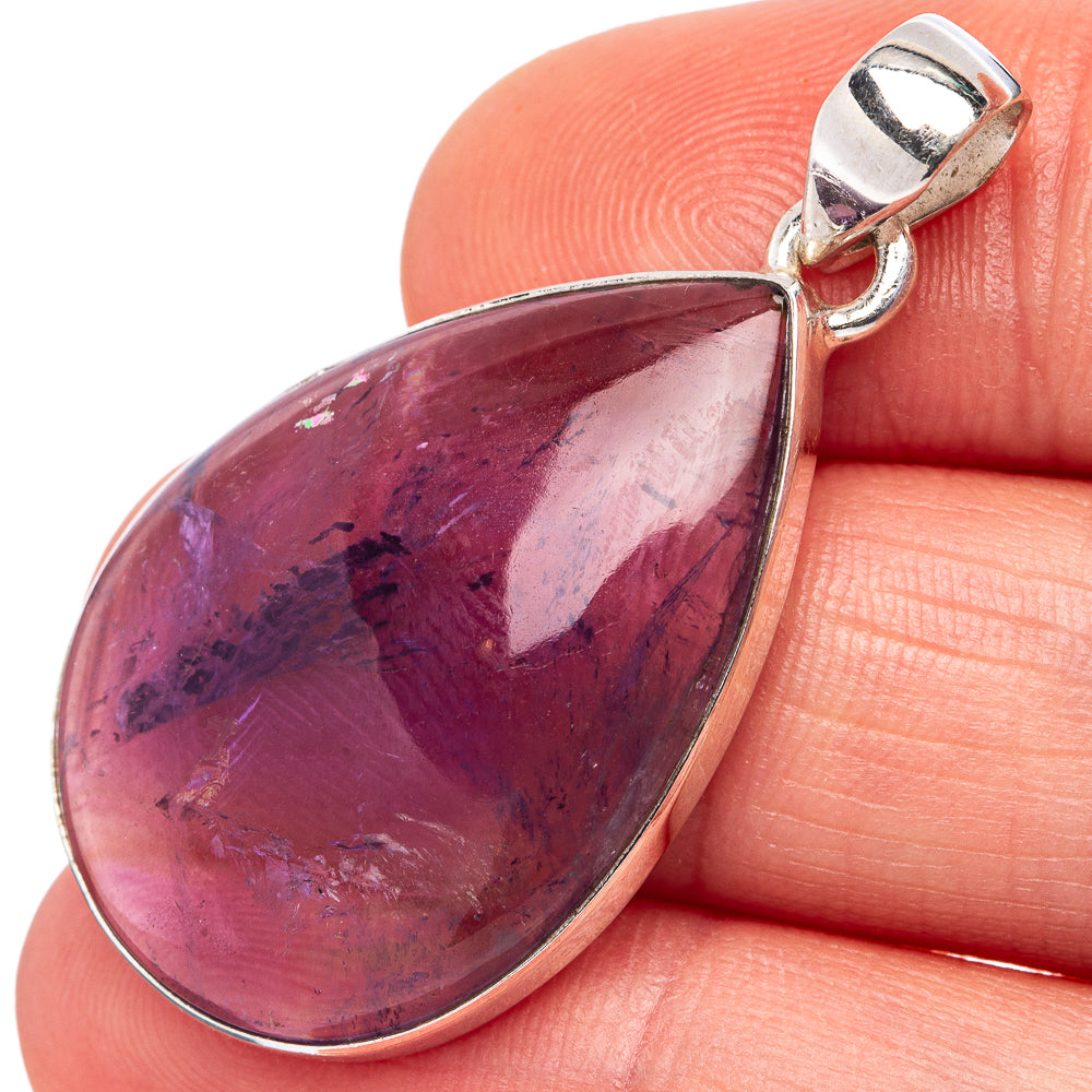 Star Amethyst Pendant 1 5/8" (.925 Sterling Silver)