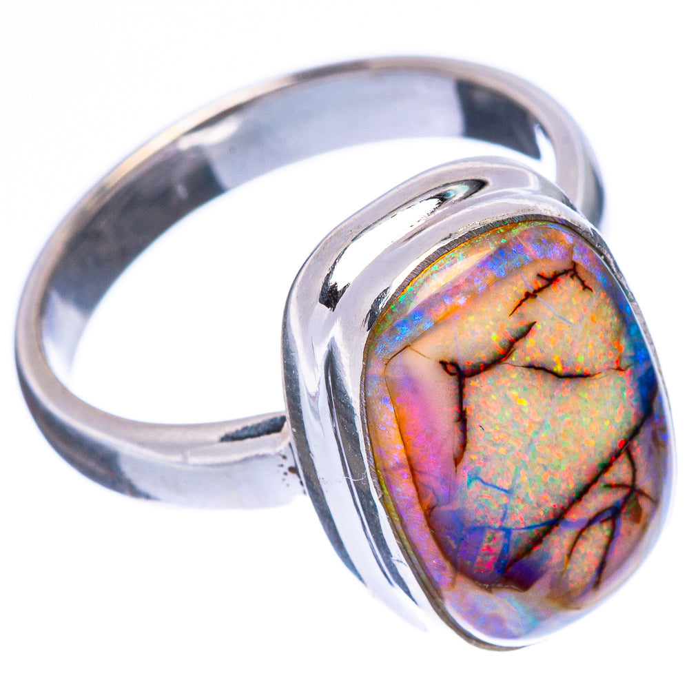 Rare Sterling Opal Ring Size 7.25 (925 Sterling Silver) R2240