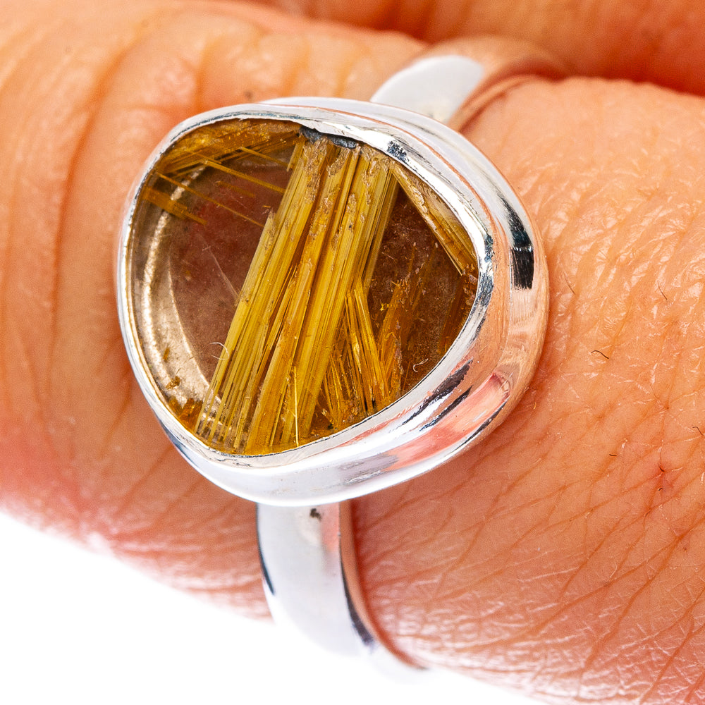 Rare Star Rutilated Quartz Ring Size 8 (925 Sterling Silver) R146565