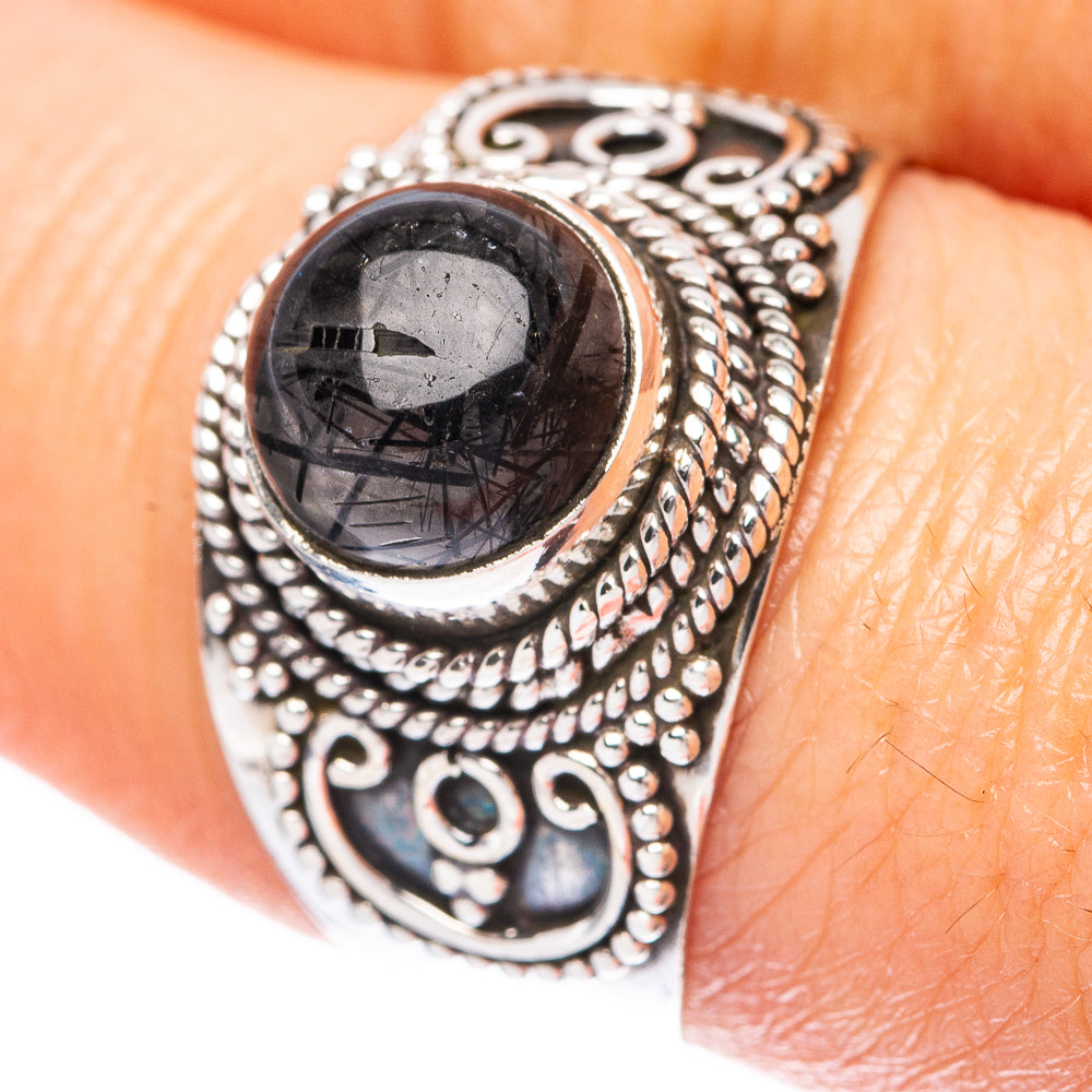Tourmalinated Quartz Ring Size 8.25 (925 Sterling Silver) R3969